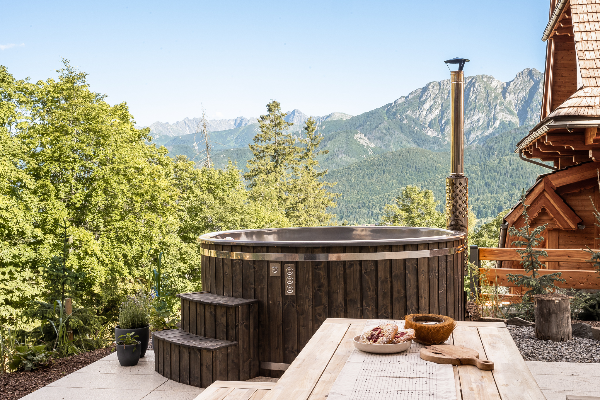 Balia ogrodowa opalana drewnem